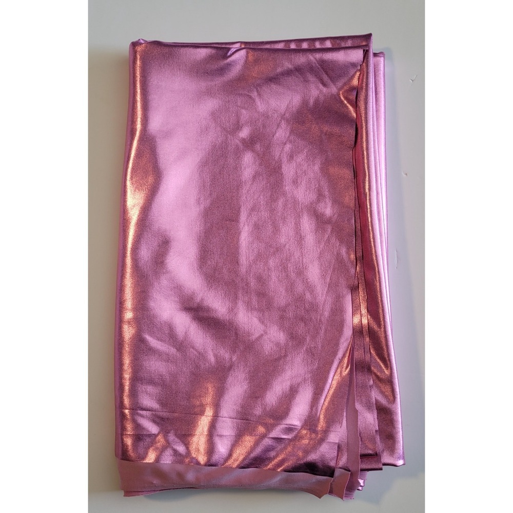 Metallic Pink Purple Stretch Fabric 58" Wide x 43" Shiny Foil 1-Way Stretch Pre-
